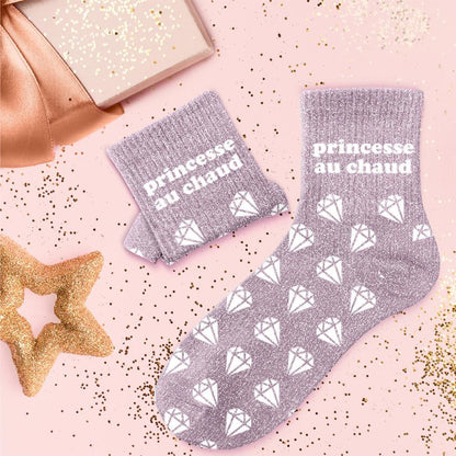 Chaussettes à paillettes: Princesse au chaud