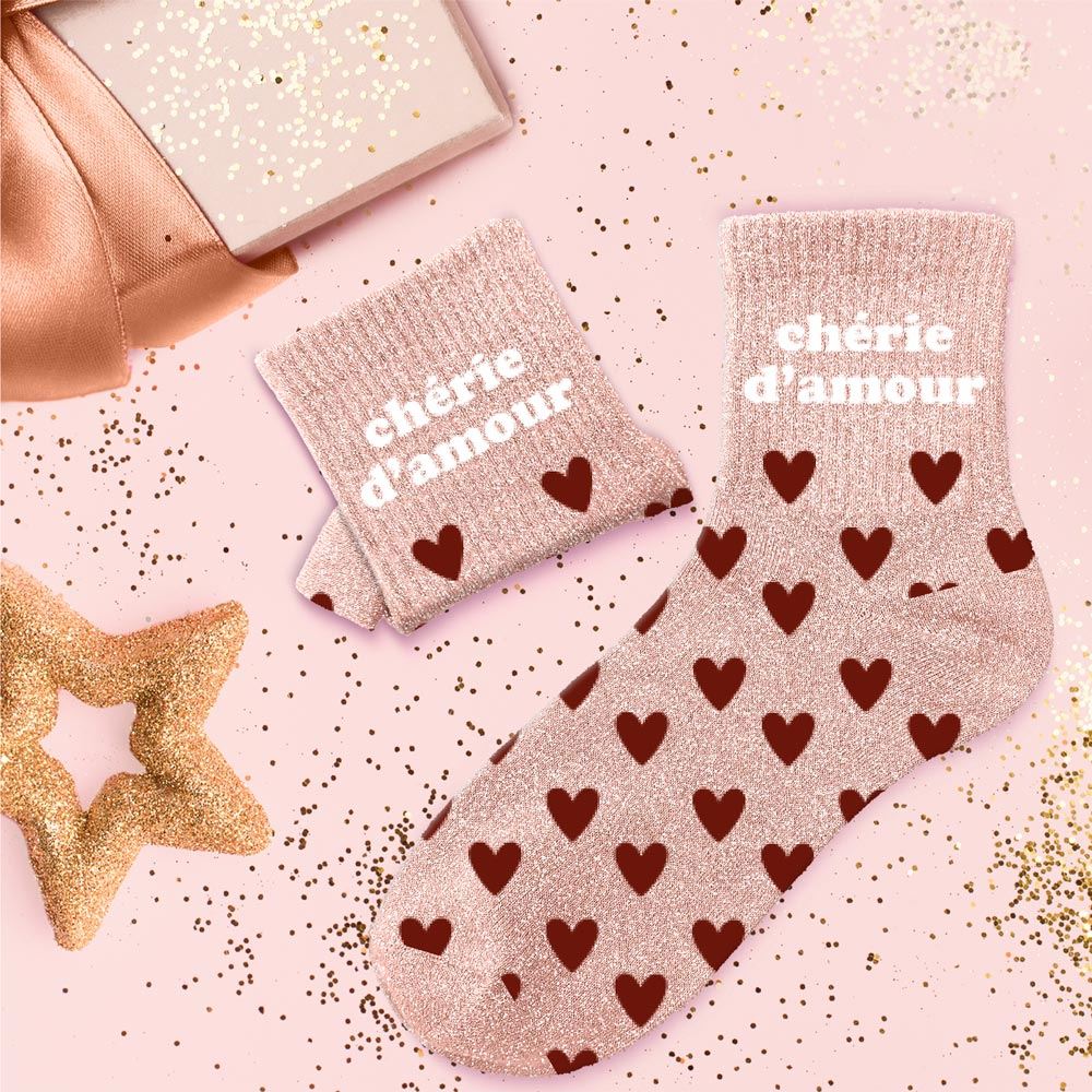 Chaussettes à paillettes: Chérie d'amour