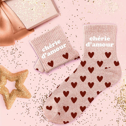 Chaussettes à paillettes: Chérie d'amour