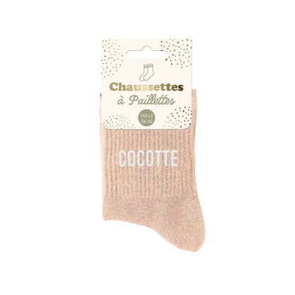 Chaussettes à paillettes: Cocotte