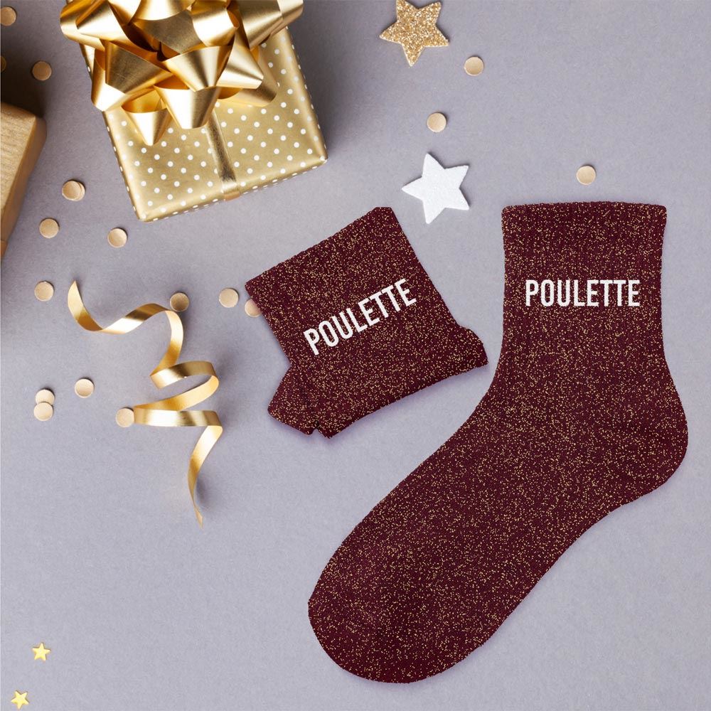 Chaussettes à paillettes: Poulette