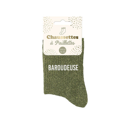 Chaussettes à paillettes: Baroudeuse
