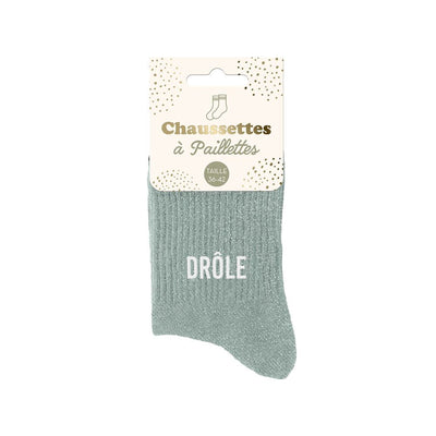 Chaussettes à paillettes: Drôle
