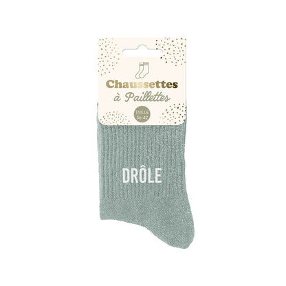 Chaussettes à paillettes: Drôle