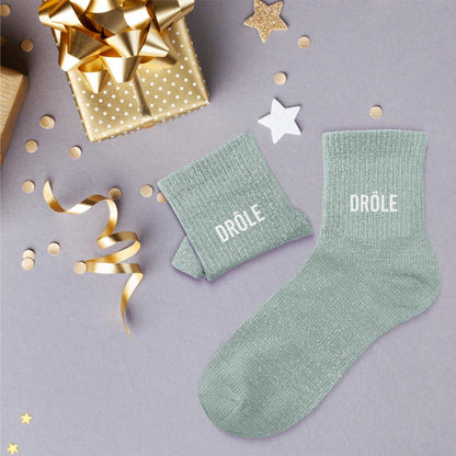 Chaussettes à paillettes: Drôle