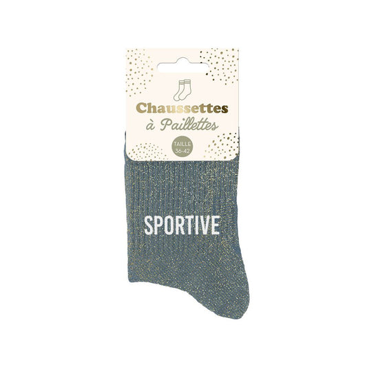 Chaussettes à paillettes: Sportive