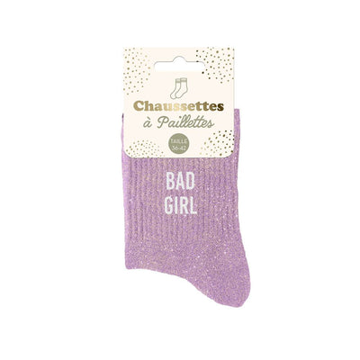 Chaussettes à paillettes: Bad girl