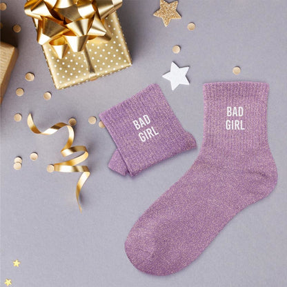 Chaussettes à paillettes: Bad girl
