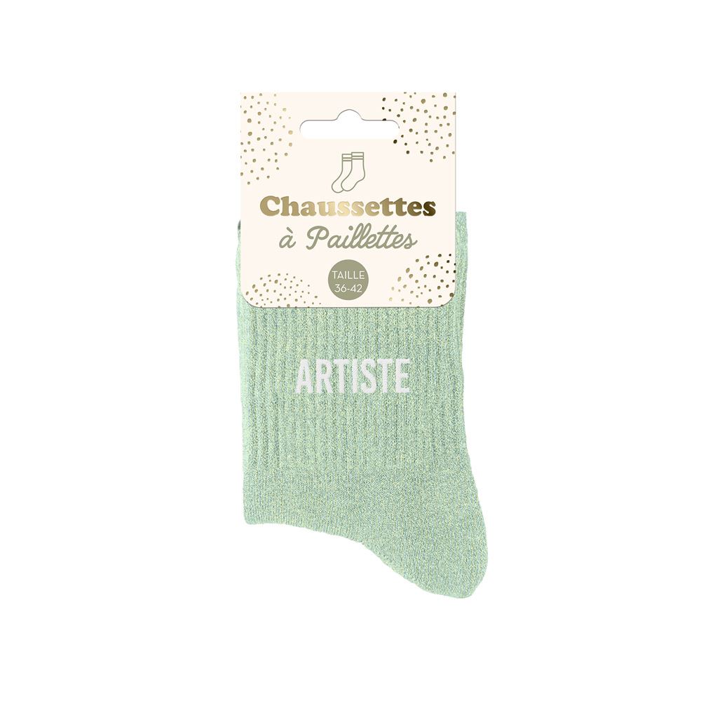 Chaussettes à paillettes: Artiste