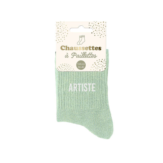 Chaussettes à paillettes: Artiste