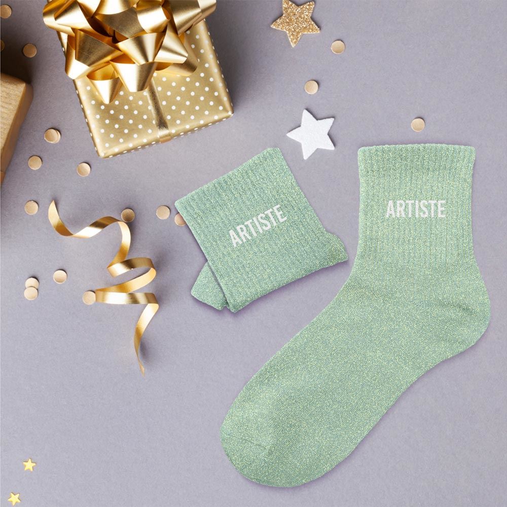 Chaussettes à paillettes: Artiste