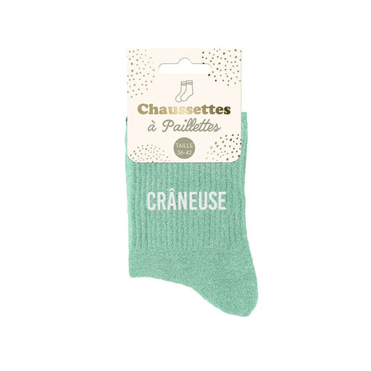 Chaussettes à paillettes: Crâneuse