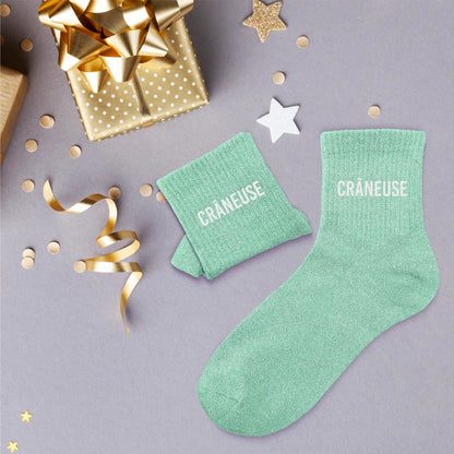 Chaussettes à paillettes: Crâneuse