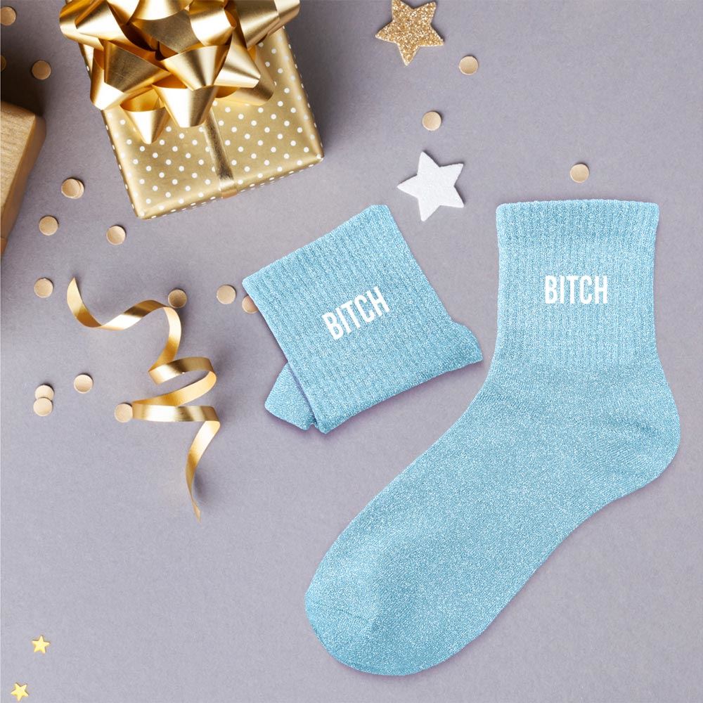 Chaussettes à paillettes: Bitch