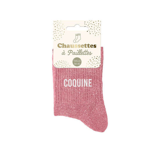 Chaussettes à paillettes: Coquine