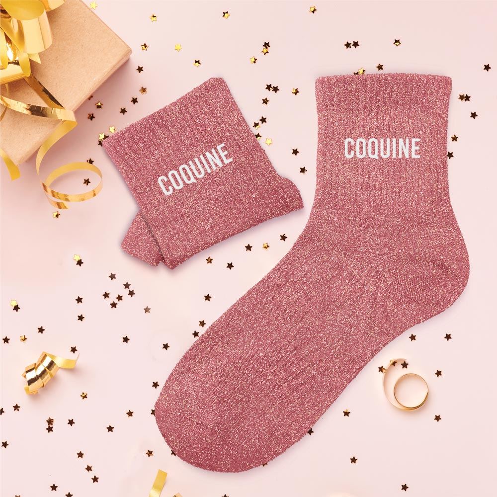 Chaussettes à paillettes: Coquine