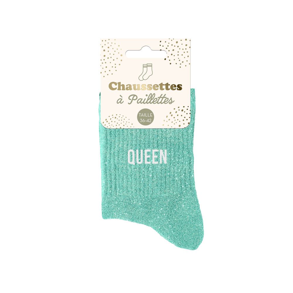 Chaussettes à paillettes: Queen
