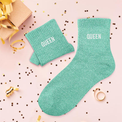 Chaussettes à paillettes: Queen