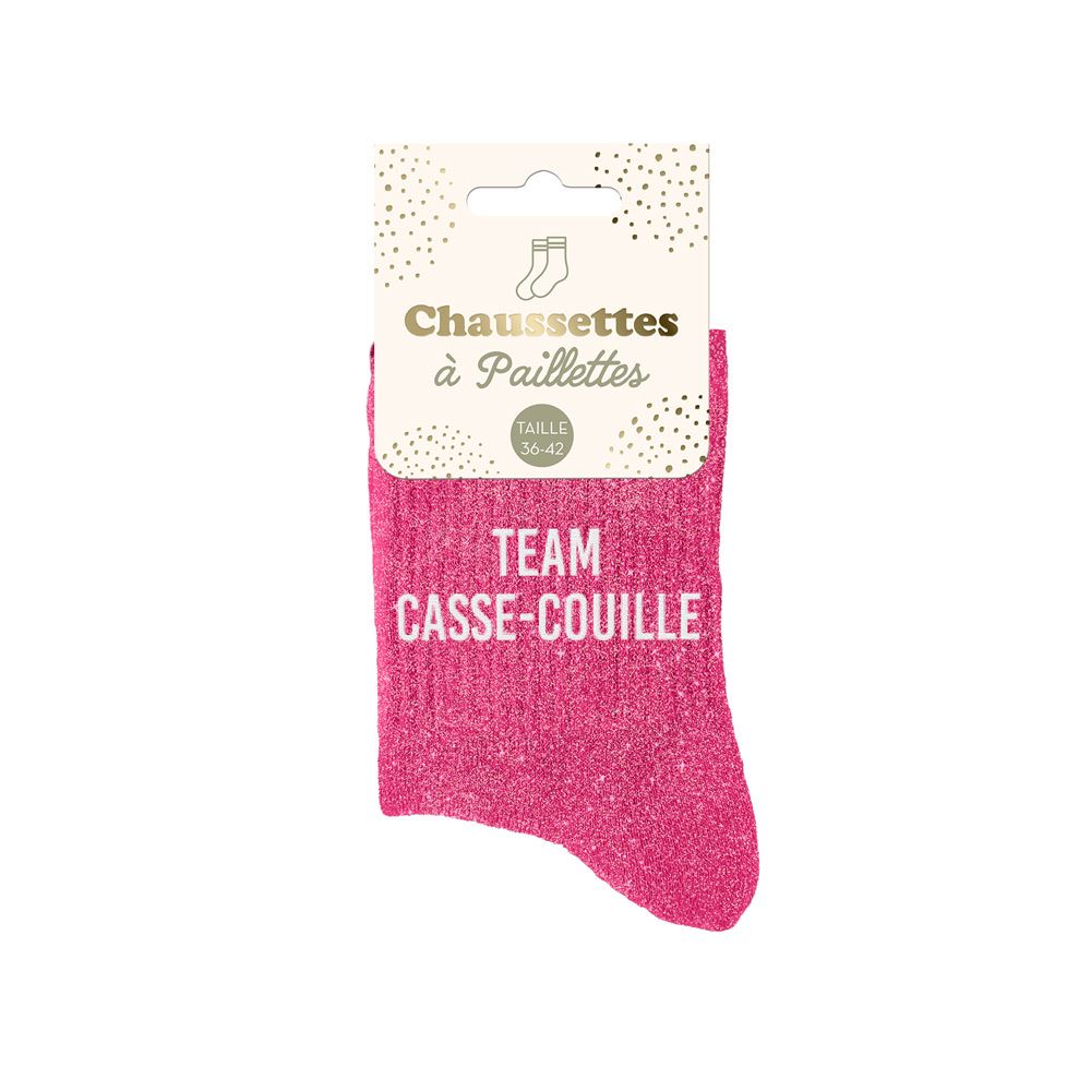 Chaussettes à paillettes: Team casse-couille