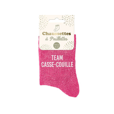 Chaussettes à paillettes: Team casse-couille