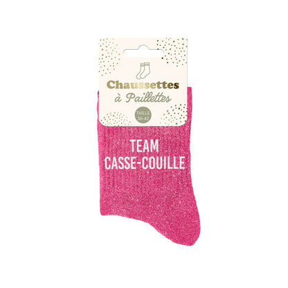 Chaussettes à paillettes: Team casse-couille