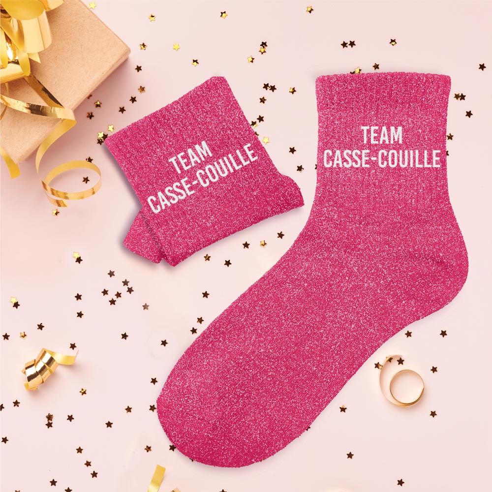 Chaussettes à paillettes: Team casse-couille