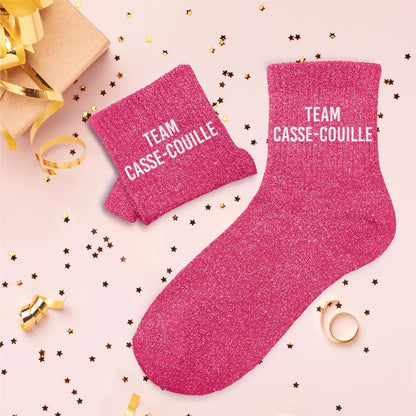Chaussettes à paillettes: Team casse-couille