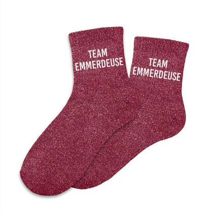 Chaussettes à paillettes: Team emmerdeuse