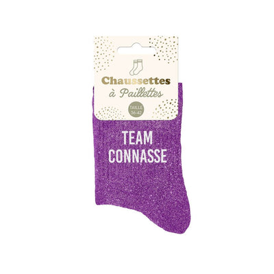 Chaussettes à paillettes: Team connasse