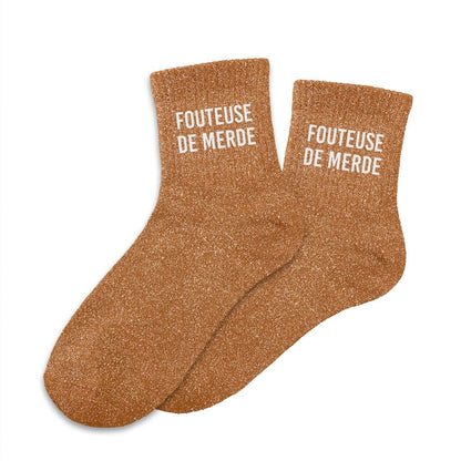 Chaussettes à paillettes: Fouteuse de merde