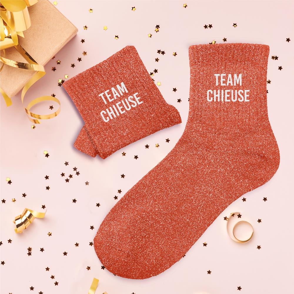 Chaussettes à paillettes: Team chieuse