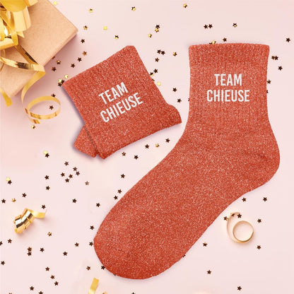 Chaussettes à paillettes: Team chieuse