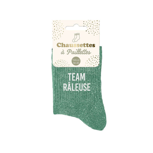 Chaussettes à paillettes: Team râleuse