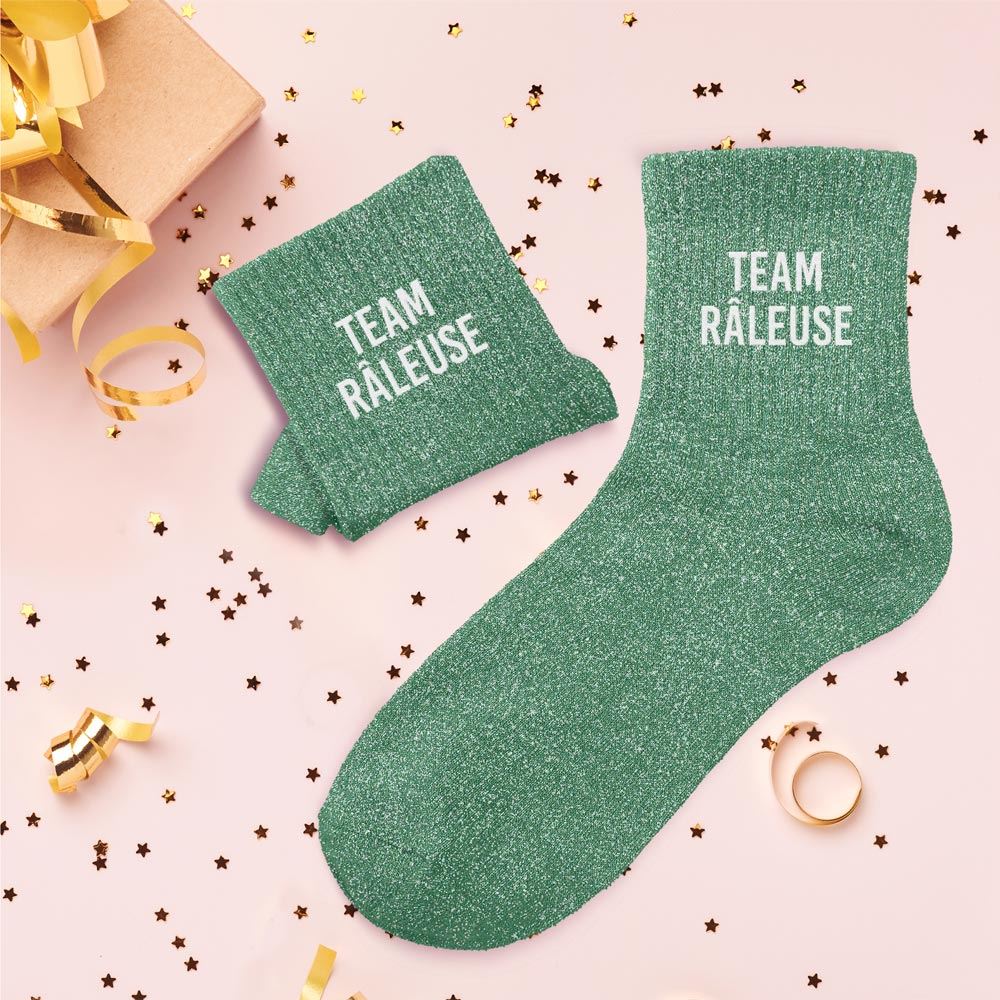 Chaussettes à paillettes: Team râleuse