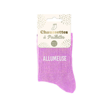 Chaussettes à paillettes: Allumeuse