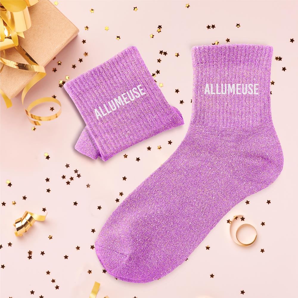 Chaussettes à paillettes: Allumeuse