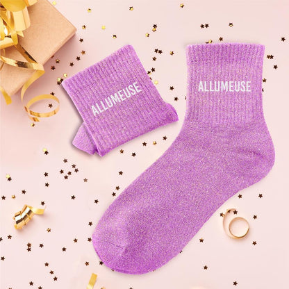 Chaussettes à paillettes: Allumeuse