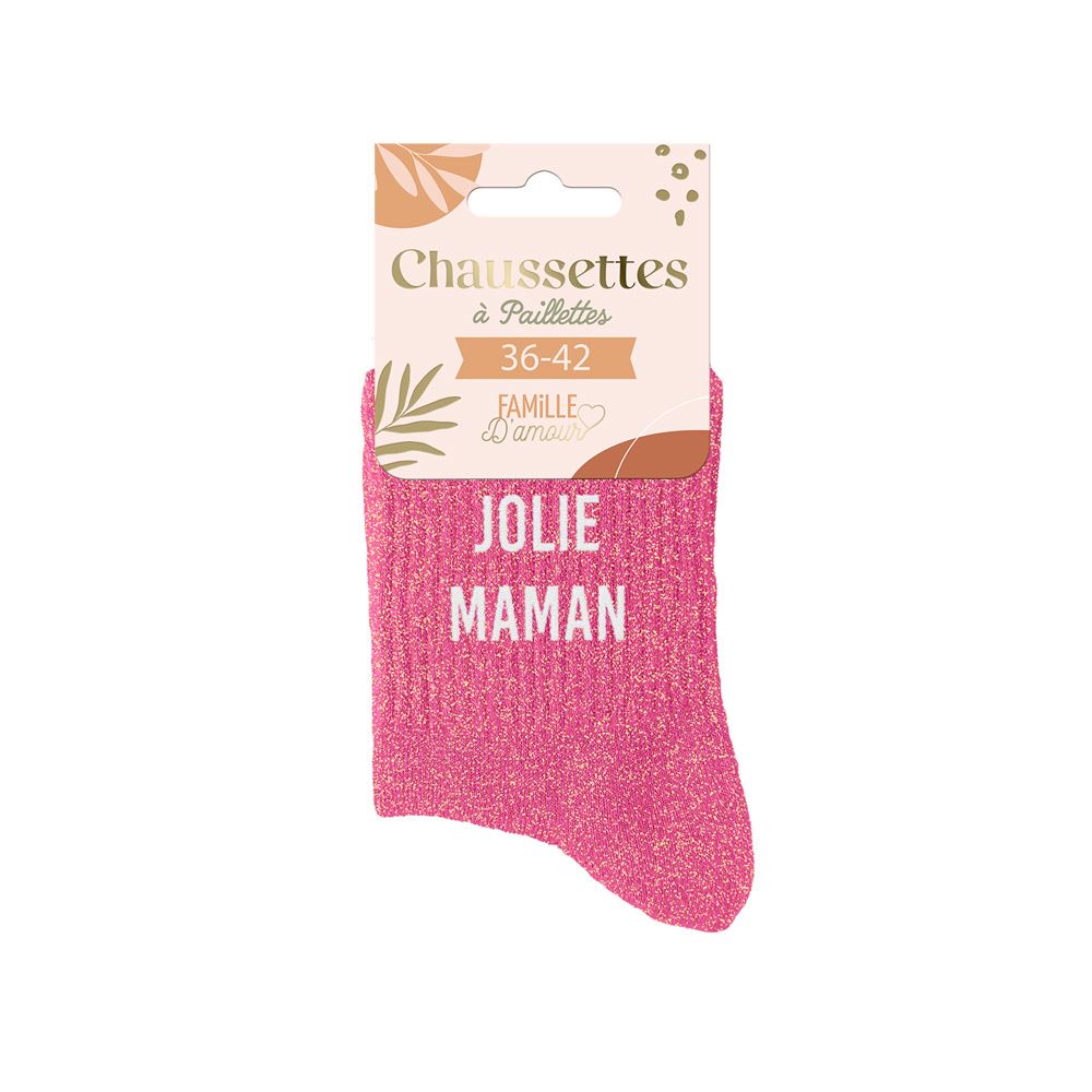 Chaussettes à paillettes: Jolie maman