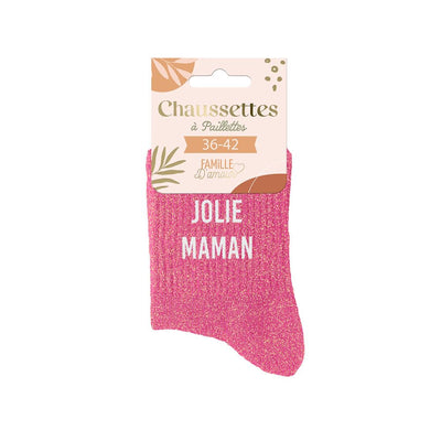 Chaussettes à paillettes: Jolie maman