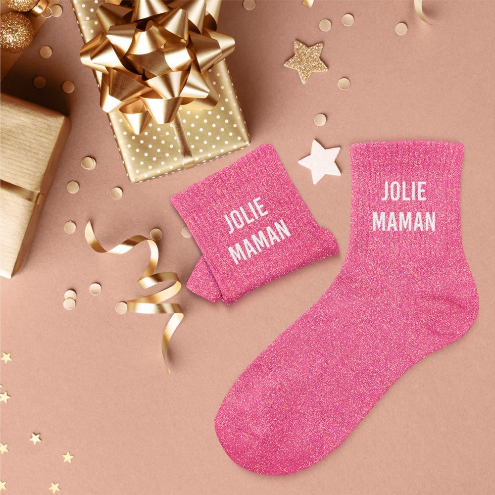 Chaussettes à paillettes: Jolie maman