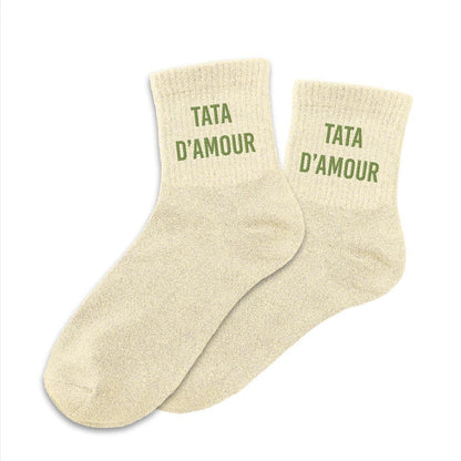 Chaussettes à paillettes: Tata d'amour
