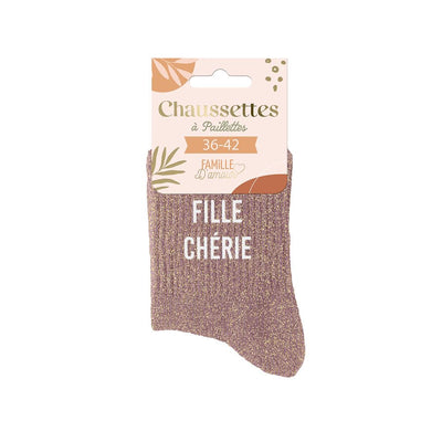 Chaussettes à paillettes: Fille chérie