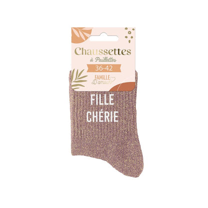 Chaussettes à paillettes: Fille chérie