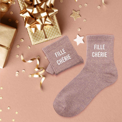 Chaussettes à paillettes: Fille chérie