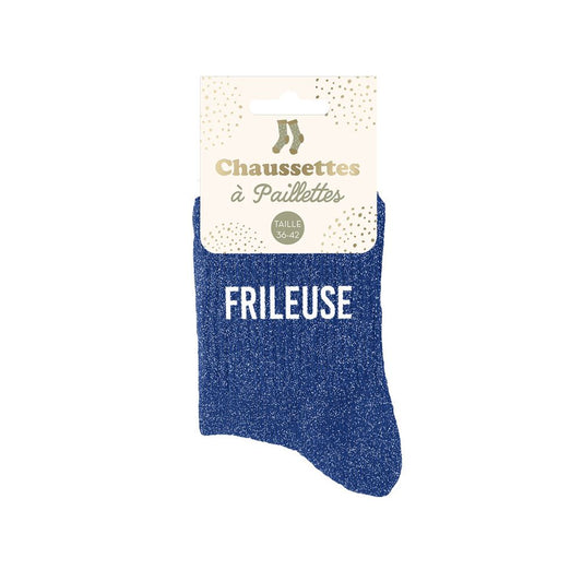 Chaussettes à paillettes: Frileuse