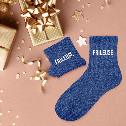 Chaussettes à paillettes: Frileuse