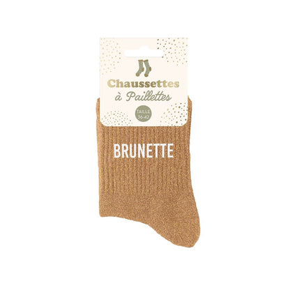 Chaussettes à paillettes: Brunette