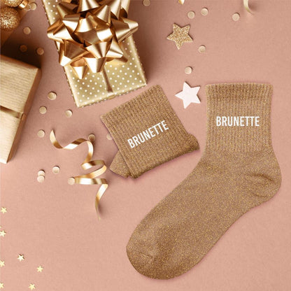 Chaussettes à paillettes: Brunette
