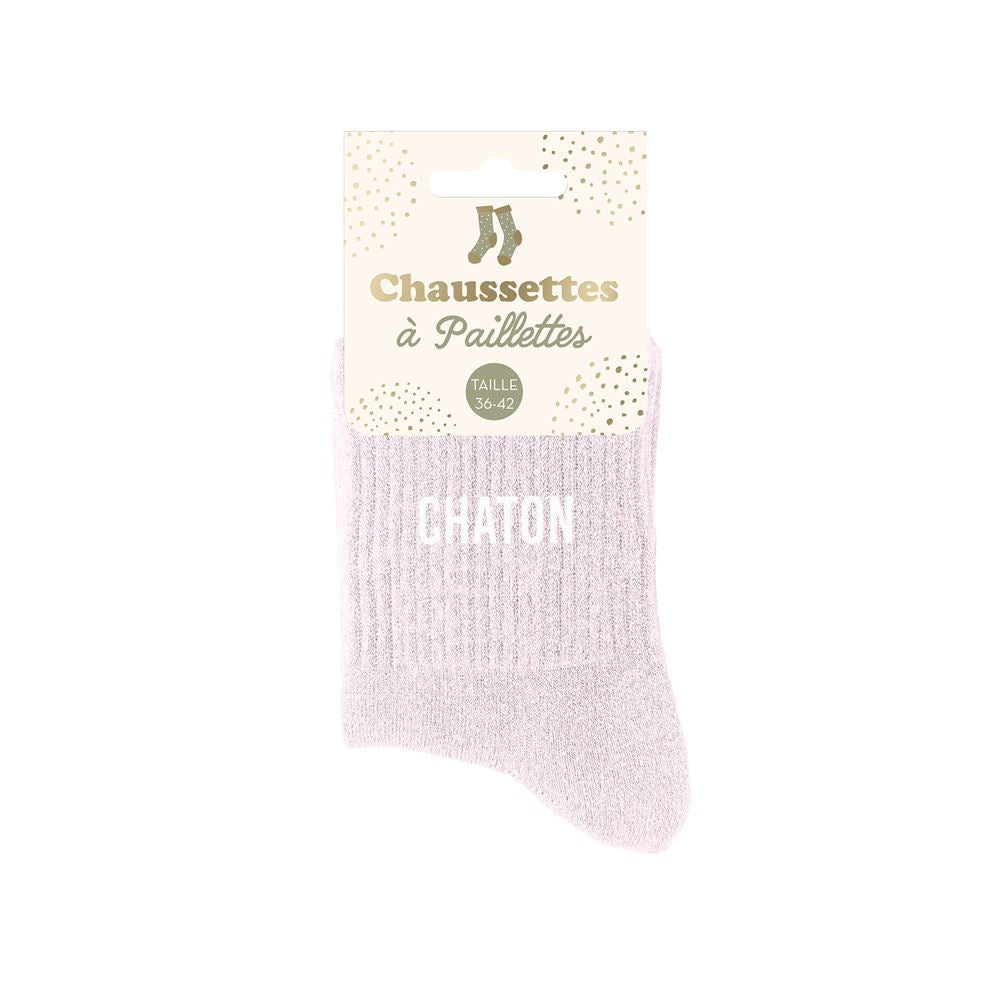 Chaussettes à paillettes: Chaton