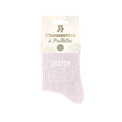 Chaussettes à paillettes: Chaton